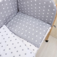 Детское постельное бельё &laquo;Ноченька&raquo;, цвет серый, 112х147, 60х120, 40х60см