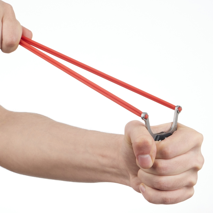 Рогатка со складным ножом "Акула" с шариками для стрельбы, металлическая, чёрная