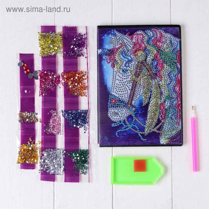 Алмазная вышивка на блокноте &laquo;Единорог&raquo;, 50 стр.