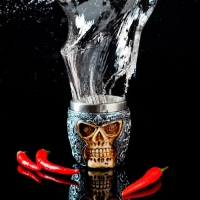 Стопка из нержавеющей стали &laquo;Череп в шлеме. Хэллоуин&raquo;, 70 мл, цвет серебряный