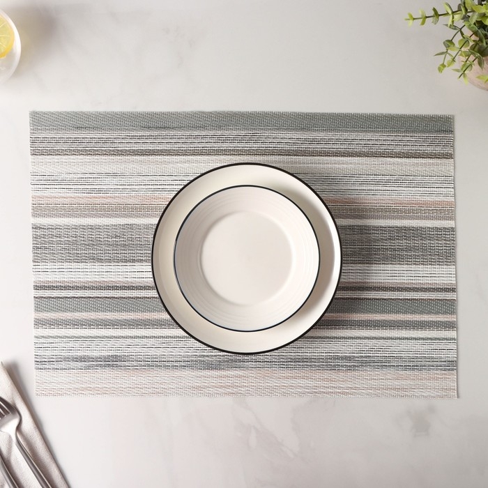 Салфетка сервировочная на стол «Дождь», 45×30 см, цвет бежевый Салфетка сервировочная на стол «Дождь», 45×30 см, цвет бежевый