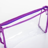 Набор косметичек 2 в 1 на молниях, цвет сиреневый