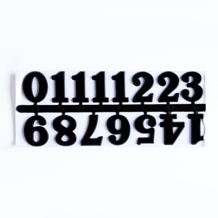 Цифры для часов 15 шт, h-2.5 см, чёрный