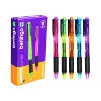 Ручка шариковая автоматическая 0.7 мм, Berlingo "Multicolor", микс 4 цвета Ручка шариковая автоматическая 0.7 мм, Berlingo "Multicolor", микс 4 цвета