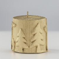 Свеча новогодняя "Новый год" 6,5х7, золотая