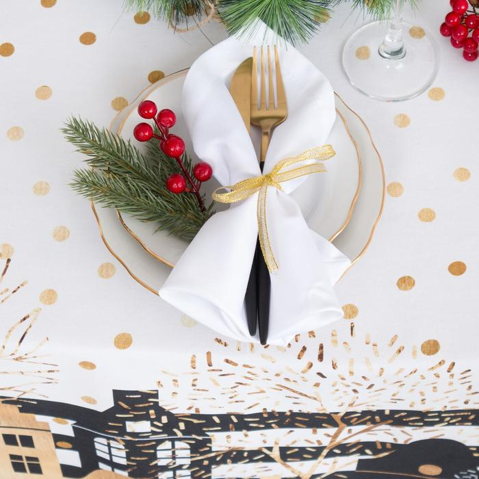 Скатерть &laquo;Этель: Золотой город&raquo; 180 &times; 147 см с ГМВО, 100 % хлопок, саржа, 190 г/м&sup2;