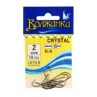 Крючки "Волжанка" Crystal № 2, 10 шт Крючки "Волжанка" Crystal № 2, 10 шт