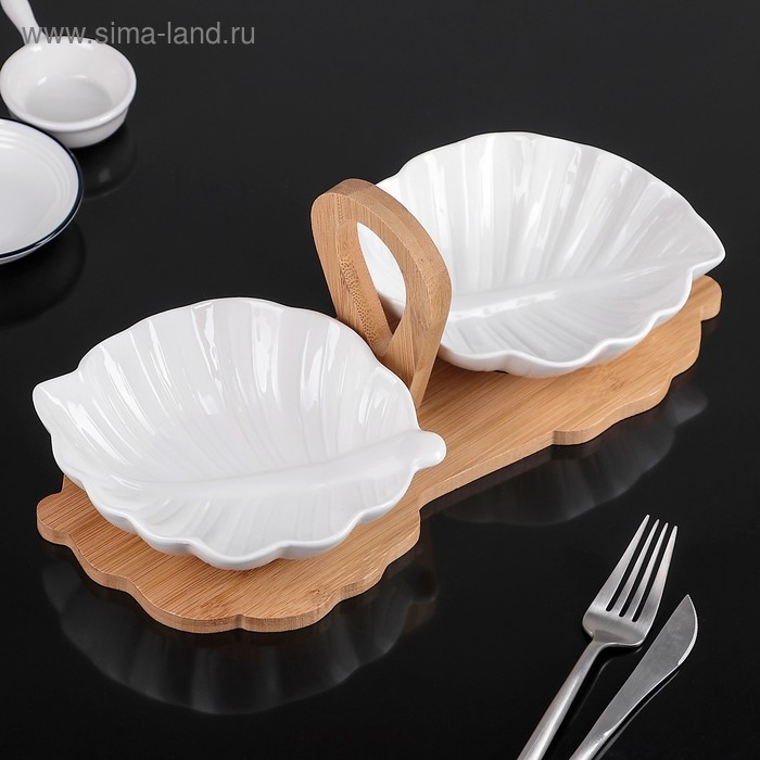 Набор салатников керамический &laquo;Эстет&raquo;, 33&times;14&times;11 см, 2 предмета