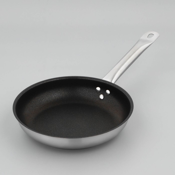 Сковорода из нержавеющей стали LUXSTAHL, d=24 см, h=5 см, капсульное дно, антипригарное покрытие, индукция Сковорода из нержавеющей стали LUXSTAHL, d=24 см, h=5 см, капсульное дно, антипригарное покрытие, индукция