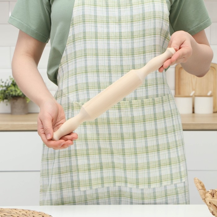 Скалка с ручками Доляна, 35&times;4.3 см, берёза