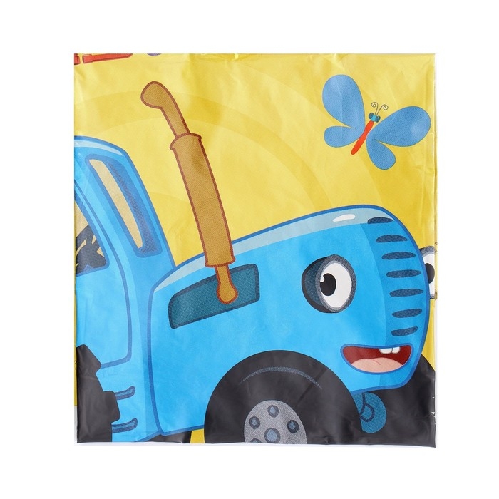 Шар фольгированный 18" круг &laquo;Синий трактор, С Днём Рождения!&raquo; жёлтый, 1 шт.