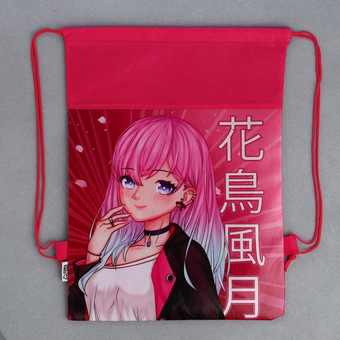 Мешок для обуви &laquo;Аниме девушка&raquo; полиэстер, размер 30 х 40 см