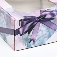 Коробка самосборная, с окном, "Мелодия" 19 х 19 х 9 см набор 5 шт Коробка самосборная, с окном, "Мелодия" 19 х 19 х 9 см набор 5 шт