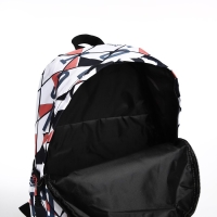 Рюкзак школьный на молнии, 3 наружных кармана, цвет чёрный/красный Рюкзак школьный на молнии, 3 наружных кармана, цвет чёрный/красный