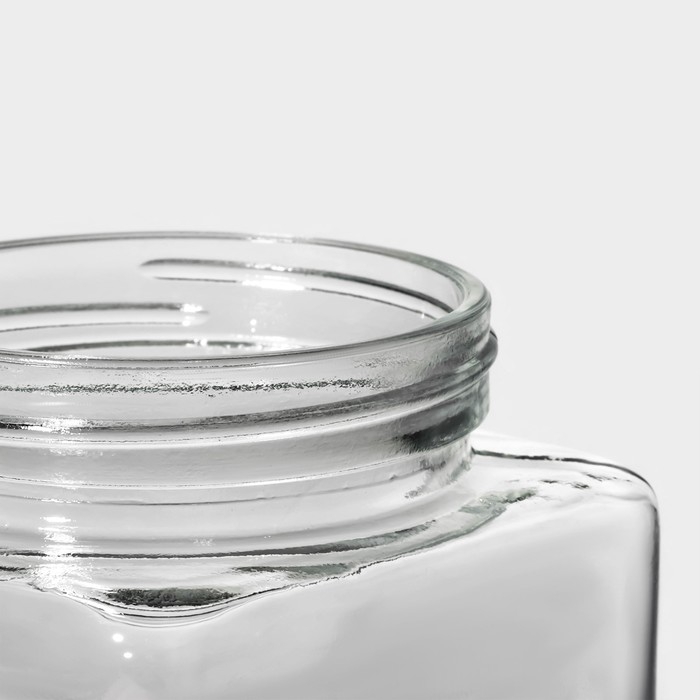 Банка стеклянная для сыпучих продуктов &laquo;Призма&raquo;, 750 мл, 9&times;14,5 см, с металлической крышкой