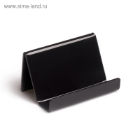 Подставка под визитки 9&times;6&times;5,5 см, наклонная, 2 мм, цвет чёрный В ЗАЩИТНОЙ ПЛЁНКЕ