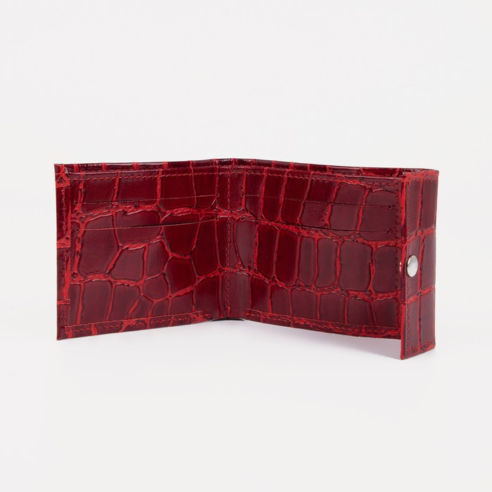 Кошелёк женский на кнопке, цвет красный