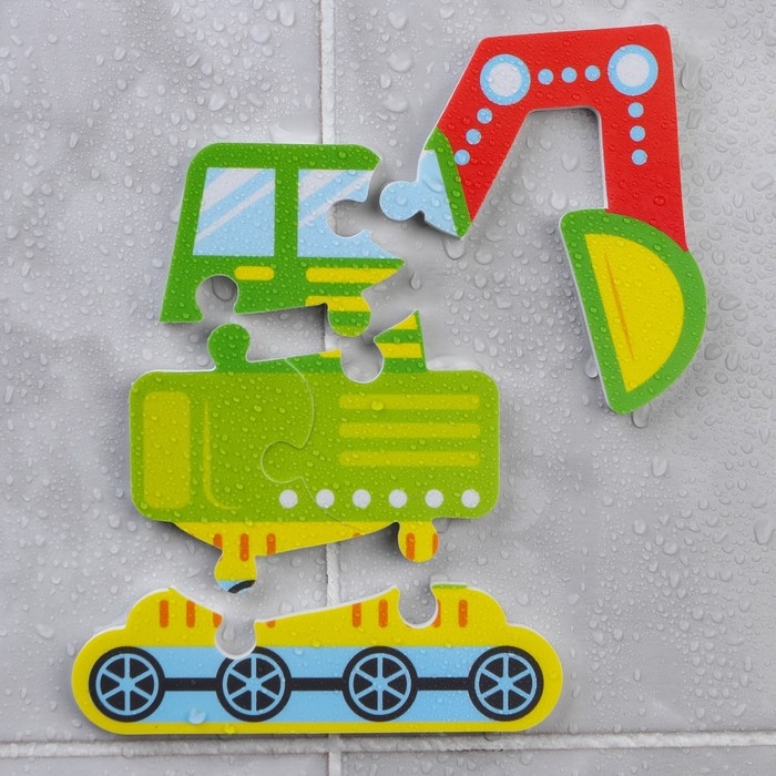 Мягкий пазл для малышей &laquo;Экскаватор&raquo;, 4 детали, Крошка Я