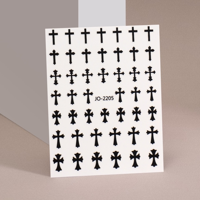 Наклейки для ногтей &laquo;Крест&raquo;, цвет черный