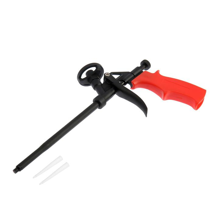 Пистолет для монтажной пены ТУНДРА, металлический корпус с тефлоновым покрытием Пистолет для монтажной пены ТУНДРА, металлический корпус с тефлоновым покрытием