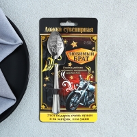 Ложка чайная с гравировкой «Любимый брат», на подарочной открытке, 3 х 14 см. Ложка чайная с гравировкой «Любимый брат», на подарочной открытке, 3 х 14 см.