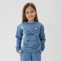 Костюм детский с начёсом (свитшот, брюки) KAFTAN Кролик р.30 (98-104), голубой Костюм детский с начёсом (свитшот, брюки) KAFTAN Кролик р.30 (98-104), голубой