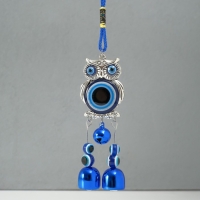 Подвеска от сглаза металл "Филин с колокольчиками" 4х23 см Подвеска от сглаза металл "Филин с колокольчиками" 4х23 см