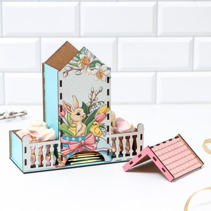 Чайный домик &laquo;Пасха&raquo;, 20 х 20 х 8,6 см.