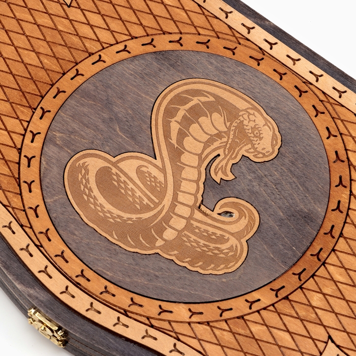 Нарды деревянные большие, резные, настольная игра Нарды деревянные большие, резные, настольная игра "Кобра", 45 х 45 см