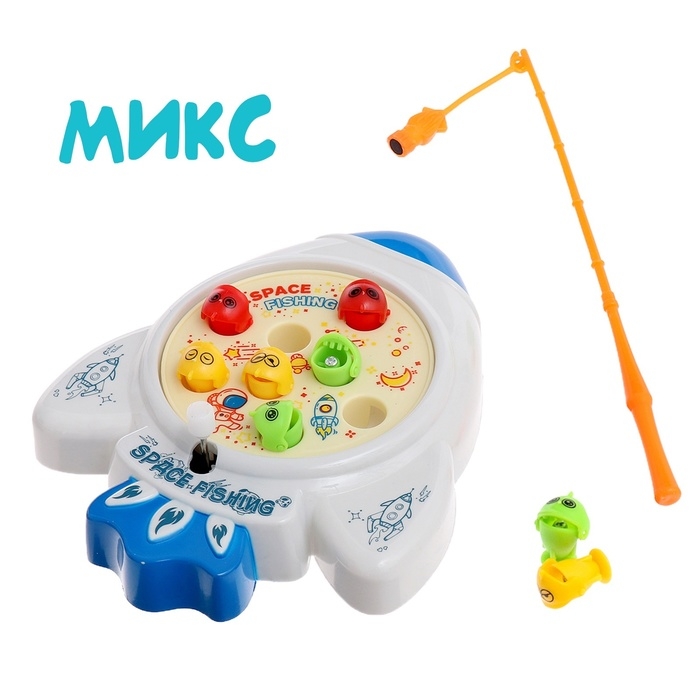 Рыбалка заводная «Ракета», 8 рыбок, с удочкой, МИКС Рыбалка заводная «Ракета», 8 рыбок, с удочкой, МИКС