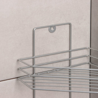 Полка угловая 3-х ярусная &laquo;Трапеция&raquo;, 25&times;18&times;49 см, цвет хром