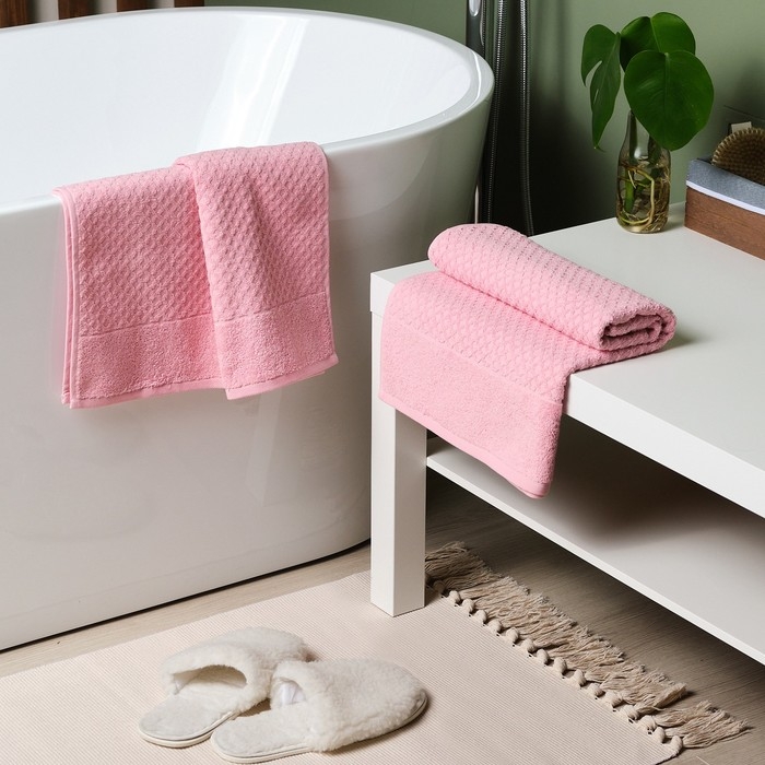 Полотенце махровое LoveLife Полотенце махровое LoveLife "Silky dream" 50х90 см, розовый, 100% хлопок, 400 гр/м2