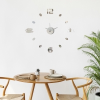 Часы настенные интерьерные для кухни, 3d "Время кофе", наклейка, большие, d-50 см Часы настенные интерьерные для кухни, 3d "Время кофе", наклейка, большие, d-50 см