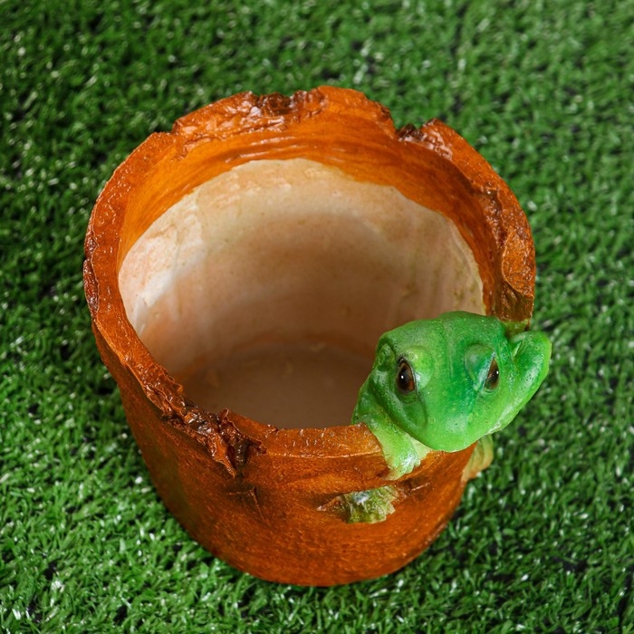 Фигурное кашпо "Горшок с лягушкой" 14х13х13см
