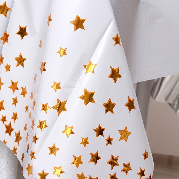 Скатерть &laquo;Звёзды&raquo; 137&times;183 см, цвет золото