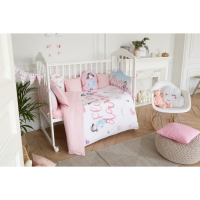 Постельное бельё детское Крошка Я "Flower dance", 112х147 см, 60х120+20 см, 40х60 см, 100% хлопок Постельное бельё детское Крошка Я "Flower dance", 112х147 см, 60х120+20 см, 40х60 см, 100% хлопок