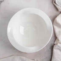 Блюдо керамическое на подставке &laquo;Эстет. Вихрь&raquo;, d=24 см, цвет белый