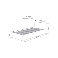 Кровать Мори 900х2000 белая