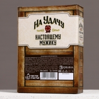 Подарочный набор косметики &laquo;На удачу&raquo;, гель для душа во флаконе виски 250 мл и мочалка для тела, Новый Год