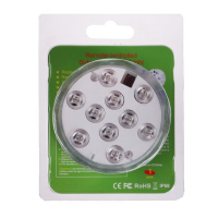 Светильник подводный с ПДУ, 10 LED, 3 Вт, IP68, RGB, от батареек 3*AAA (не в компл.) Светильник подводный с ПДУ, 10 LED, 3 Вт, IP68, RGB, от батареек 3*AAA (не в компл.)