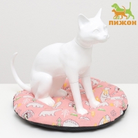 Лежак для животных "Мишка в облаках", 40 х 40 х 10 см, розовый Лежак для животных "Мишка в облаках", 40 х 40 х 10 см, розовый