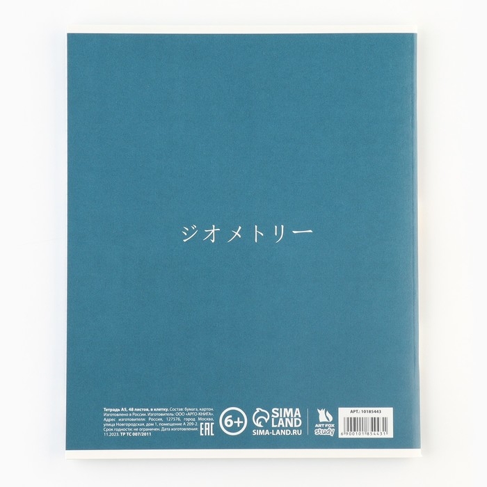 Тетрадь предметная А5, 48 л на скрепке &laquo;1 сентября: Аниме.Геометрия&raquo; ВД лак