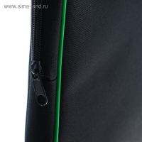 Папка с ручками текстильная А4, 350 х 265 х 45 мм, ПМД 2-42 "Офис", внутренний карман, чёрная/салатовая Папка с ручками текстильная А4, 350 х 265 х 45 мм, ПМД 2-42 "Офис", внутренний карман, чёрная/салатовая