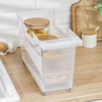 Контейнер хозяйственный с ручкой на колёсиках, 12,5 л, 45&times;16&times;25,5 см, прозрачный