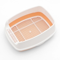 Туалет «Айша» S с высоким бортом и сеткой, 45 х 35 х 18,5 см, оранжевый Туалет «Айша» S с высоким бортом и сеткой, 45 х 35 х 18,5 см, оранжевый