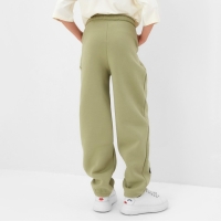 Брюки детские MINAKU: CRUSH, цвет оливковый, рост 140 см