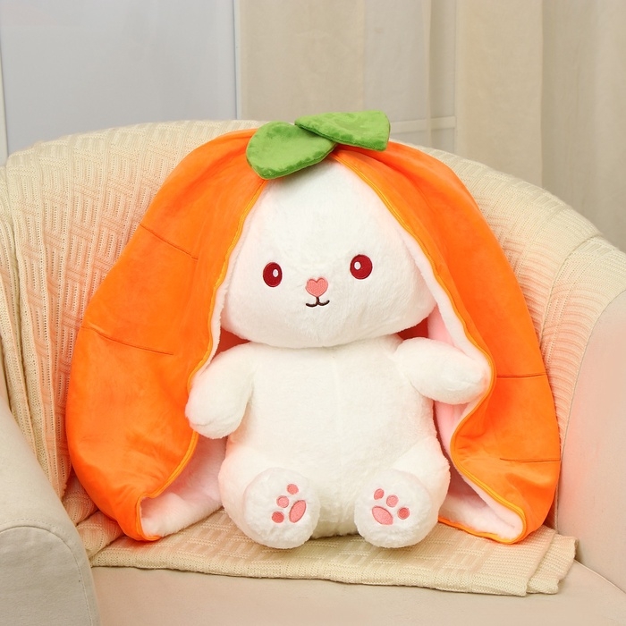 Шкурка мягкой игрушки Шкурка мягкой игрушки "Зайка-морковка", 60 см