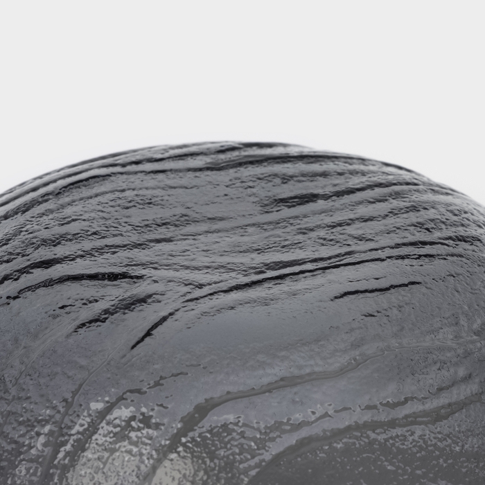 Салатник стеклянный &laquo;Вулкан&raquo;, d=13 см, цвет графит