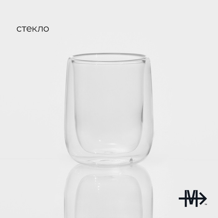 Стакан стеклянный с двойными стенками Magistro &laquo;Поль&raquo;, 300 мл