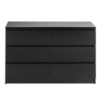 Комод с 6 ящиками Мадера, 1200х420х775, Черный